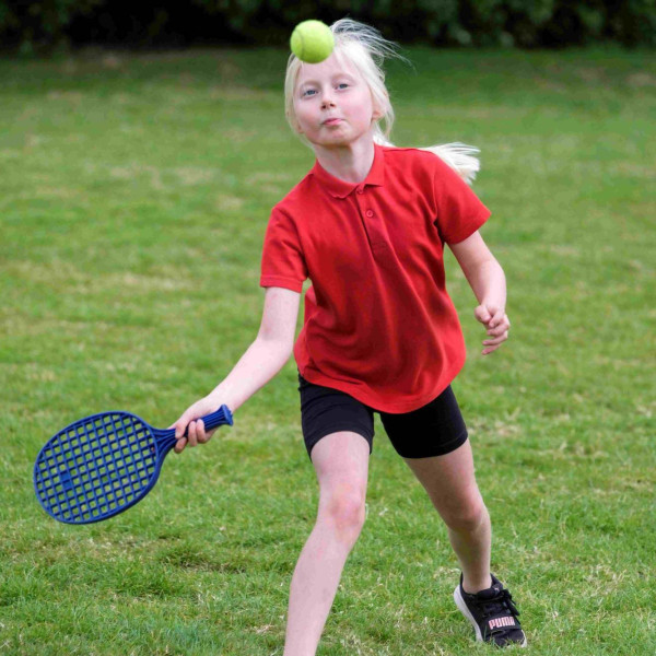 Pupil playing tennis