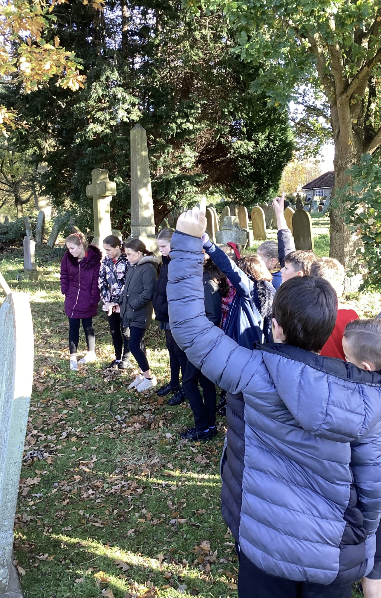 Pupils Visiting Churchyard